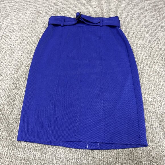 Ann Taylor Skirt Purple Belted Women’s Size 0 Petite NWT - Picture 1 of 11